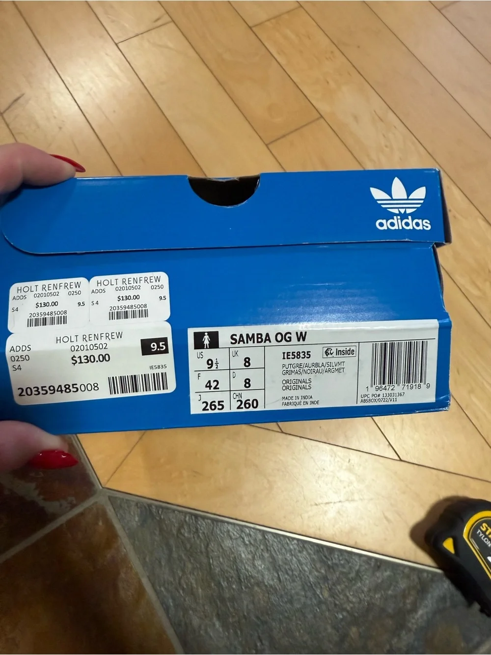Adidas Samba OG Women’s Sneakers Putty Grey Aurora Black Silver Metalic 9.5 $120 - Picture 7 of 7